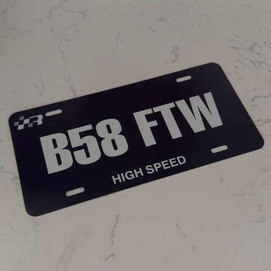 "B58 FTW" License Plate