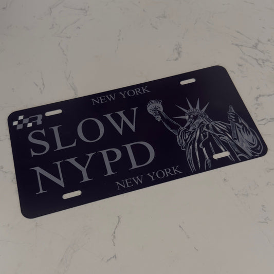 "SLOW NYPD" NY Edition License Plate